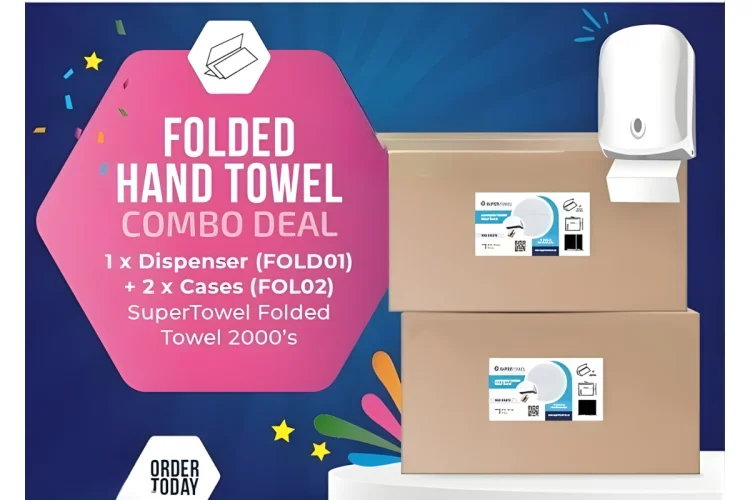 (image for) Folded Towel (x2) and Dispenser special